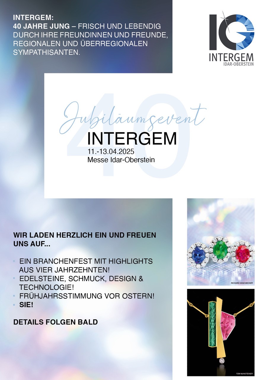 Preview: 40 Jahre INTERGEM (11.-13.04.2025) - Professional Jeweller ...